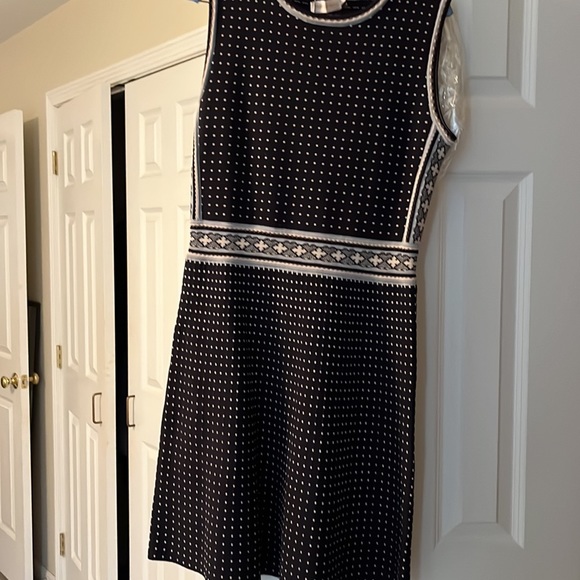 Tory Burch Navy Blue and White Sweater Dress - Picture 3 of 4
